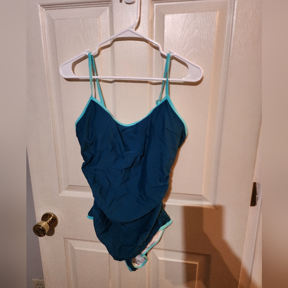 Elegant Teal One Piece Swimsuit